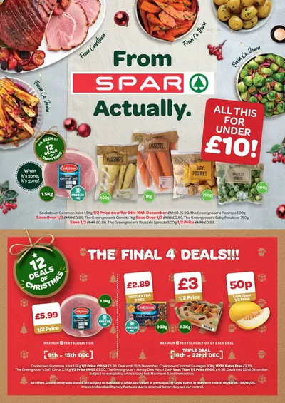 Supermarkets offers in Derry | The Final 4 Deals!!! in Spar | 11/12/2024 - 05/01/2025