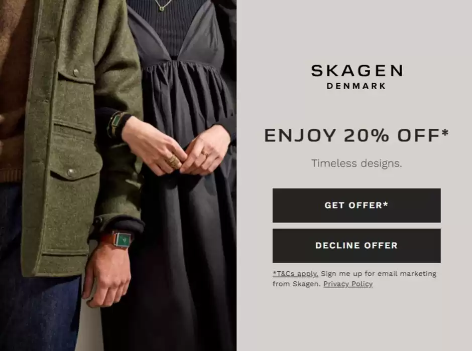 Skagen catalogue in London | Enjoy 20% Off  | 13/12/2024 - 27/12/2024