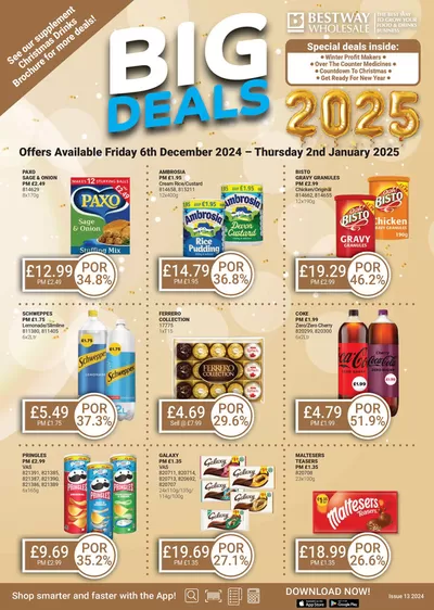 Supermarkets offers in Kingsteignton |  The Big Deals Brochure in Bestway | 16/12/2024 - 02/01/2025