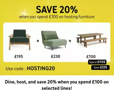 Home & Furniture offers | 20-25% Off in Habitat | 16/12/2024 - 25/12/2024