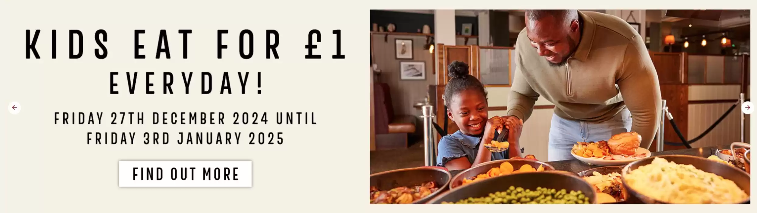 Toby Carvery catalogue in Warrington | Kids Eat For £1 | 27/12/2024 - 03/01/2025