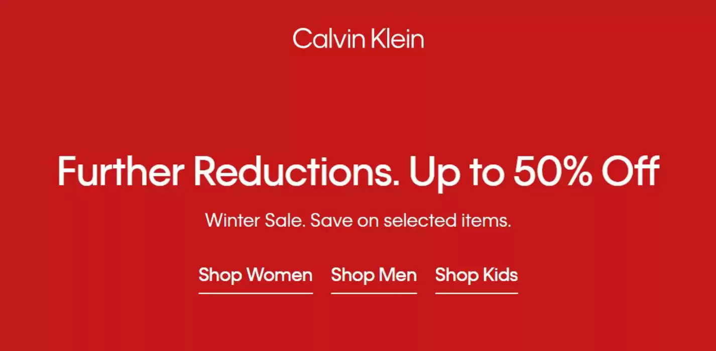 Calvin Klein catalogue in London | Up To 50% Off | 23/12/2024 - 06/01/2025