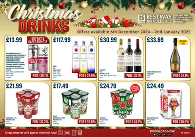 Supermarkets offers in Edinburgh | Cracking Drinks Deals in Bestway | 24/12/2024 - 02/01/2025