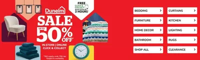 Home & Furniture offers in Redditch | Sale Up To 50% Off  in Dunelm | 24/12/2024 - 07/01/2025