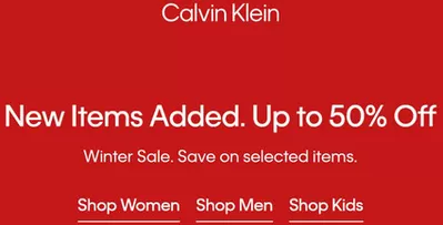 Calvin Klein catalogue in London | New Items Added.Up To 50% Off | 07/01/2025 - 21/01/2025