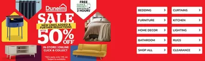 Home & Furniture offers in Shoreham | Sale Up To 50% Off  in Dunelm | 07/01/2025 - 19/01/2025