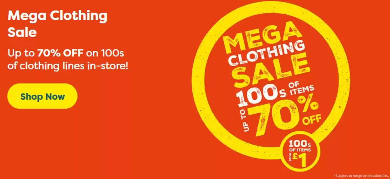 Poundland catalogue in Letchworth | Mega Clothing Sale | 10/01/2025 - 24/01/2025