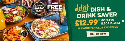 Restaurants offers | Dish & Drink Saver in Harvester | 15/01/2025 - 31/01/2025