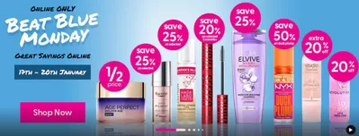 Pharmacy, Perfume & Beauty offers in Leeds | Beat Blue Monday  in Superdrug | 17/01/2025 - 20/01/2025