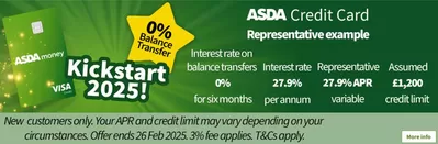 Asda catalogue in Brighton | 0% Balance Transfer  | 20/01/2025 - 26/02/2025