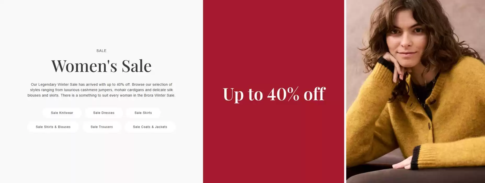 Brora catalogue in London | Up To 40% Off | 23/01/2025 - 06/02/2025