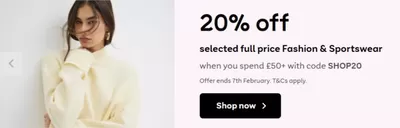 Department Stores offers in Farnham | 20% Off  in Very | 30/01/2025 - 07/02/2025