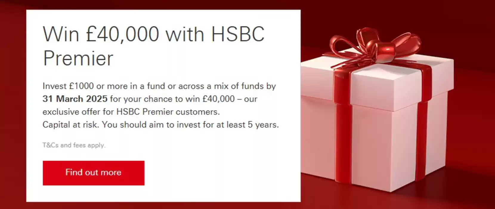 HSBC catalogue in Street | Win £40,000 With HSBC Premier | 31/01/2025 - 31/03/2025