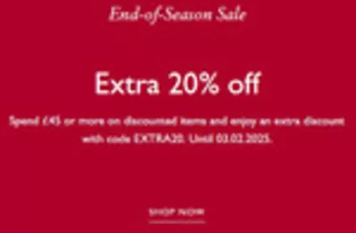 Luxury brands offers in Brentwood | Extra 20% Off  in Tommy Hilfiger | 31/01/2025 - 03/02/2025