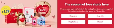 Books & Stationery offers in Bath | The Season Of Love Start Here  in Card Factory | 03/02/2025 - 14/02/2025