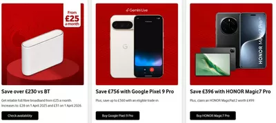 Electronics offers in Walsall | Offers in Vodafone | 06/02/2025 - 01/04/2025