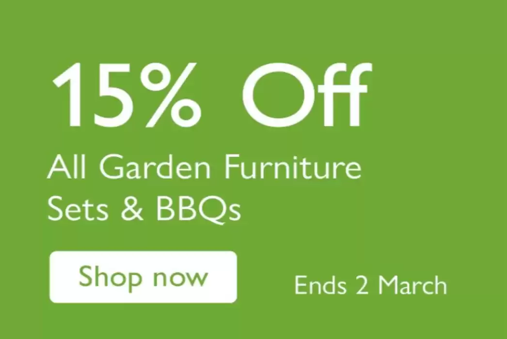 Squires Garden Centres catalogue | 15% Off  | 10/02/2025 - 02/03/2025