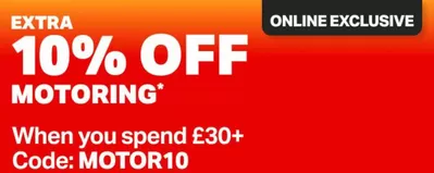 Cars, Motorcycles & Spares offers in Yeovil | Extra 10% Off  in Halfords | 11/02/2025 - 25/02/2025