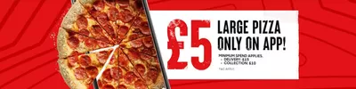 Restaurants offers in Braintree | £5 in Pizza Hut | 27/02/2025 - 13/03/2025