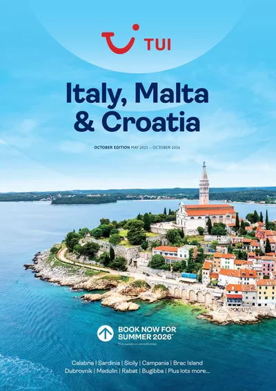 Tui catalogue in Rochdale | Italy,Malta & Croatia May 2025-October 2026 | 01/05/2025 - 31/10/2026