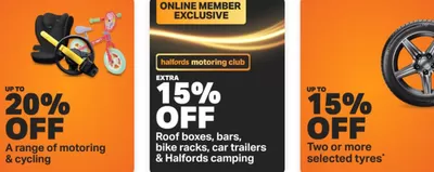 Cars, Motorcycles & Spares offers in Brechin | 15-20% Off in Halfords | 11/03/2025 - 25/03/2025