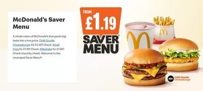 Restaurants offers in Royal Leamington Spa | From £1.19 in McDonald's | 12/03/2025 - 26/03/2025