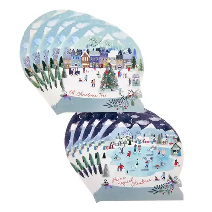 16 Charity Christmas Cards - Cutout Snowglobes (2 Designs) offers at £1.99 in Card Factory