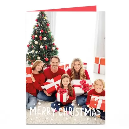 Photo Christmas Card - Full Photo Merry Christmas offers at £1.79 in Card Factory