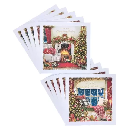 16 Charity Christmas Cards - Santa & Snowman (2 Designs) offers at £1.99 in Card Factory