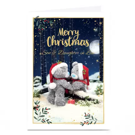 Personalised Tatty Teddy Christmas Card - Teddy Couple, Son and Daughter in Law offers at £2.29 in Card Factory