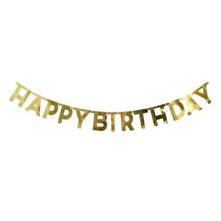 Gold Happy Birthday Letter Banner offers at £2.49 in Card Factory