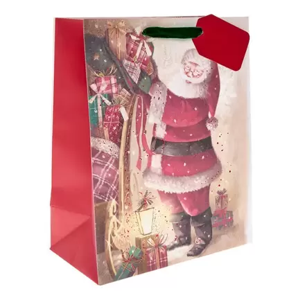 Traditional Santa Large Portrait Christmas Gift Bag offers at £1.49 in Card Factory