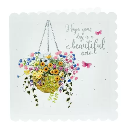 Birthday Card - Beautiful Hanging Basket offers at £1.49 in Card Factory