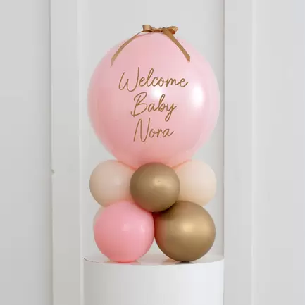 Personalised Pink Air-Filled Bubble Stack - DELIVERED INFLATED! offers at £30.95 in Card Factory