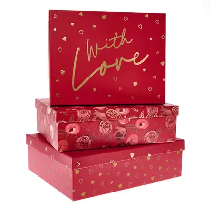 Roses With Love Valentine's Day Gift Boxes - Set of 3 offers at £11.67 in Card Factory