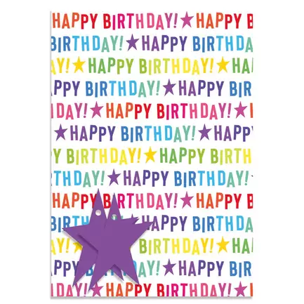 Happy Birthday Wrapping Paper - 2 Sheets & 2 Tags offers at £1.79 in Card Factory