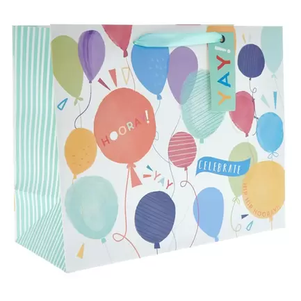 Hooray Balloons Large Landscape Gift Bag offers at £1.49 in Card Factory