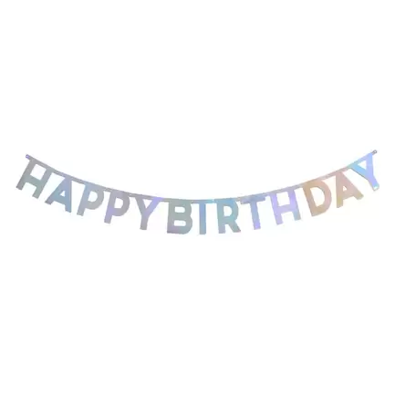 Silver Happy Birthday Letter Banner offers at £2.49 in Card Factory