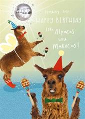 Alpacas With Maracas Birthday Card offers at £3.49 in Scribbler