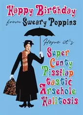 Sweary Poppins - LOL Card offers at £3.49 in Scribbler