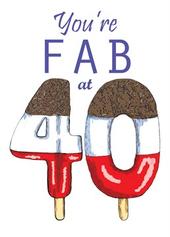You're Fab At 40 Card offers at £3.49 in Scribbler