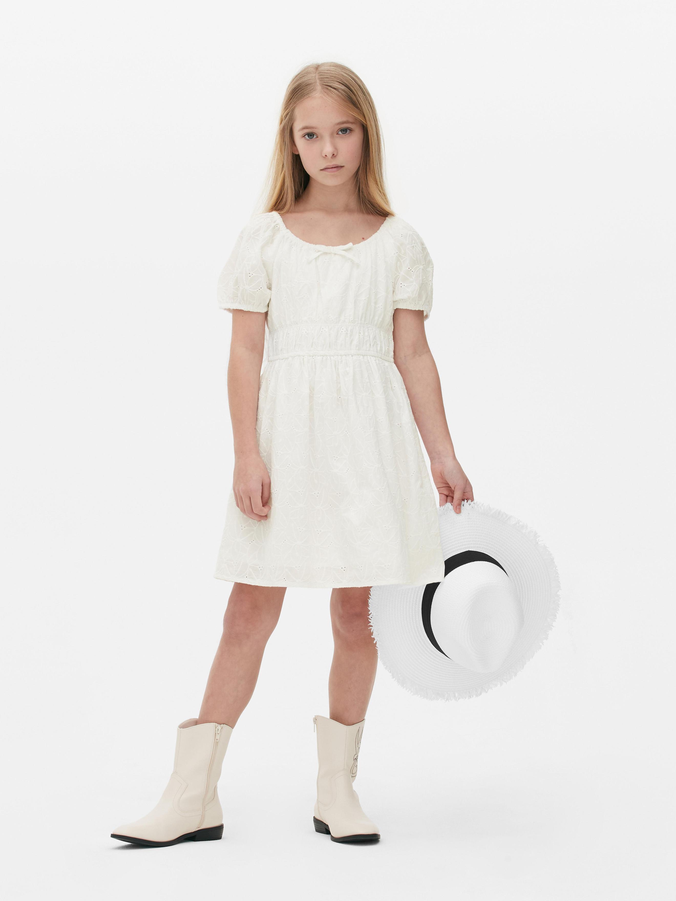 Puff Sleeve Broderie Anglaise Dress offers at £14 in Primark