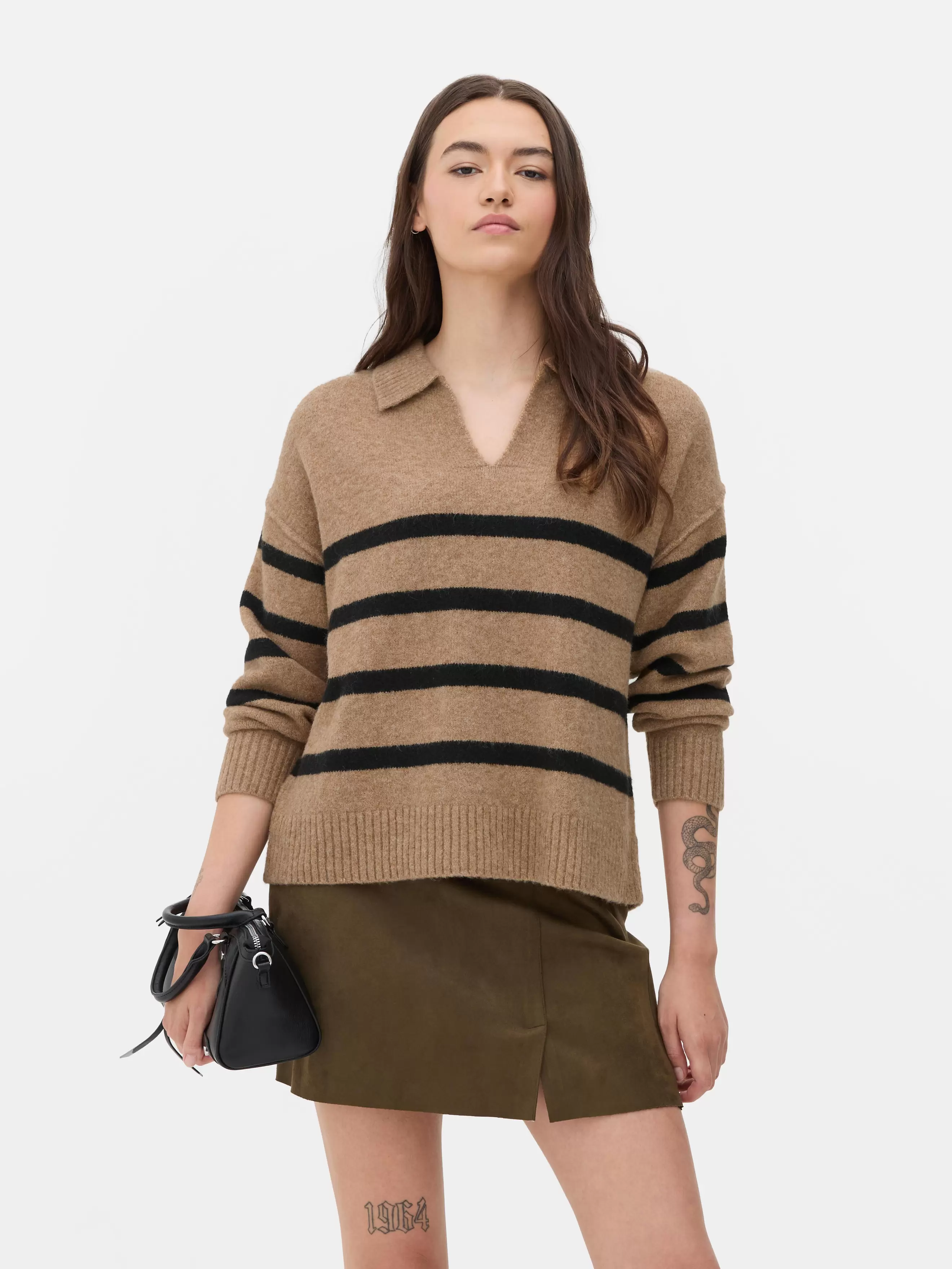 Polo Collar Stipe Jumper offers at £13 in Primark