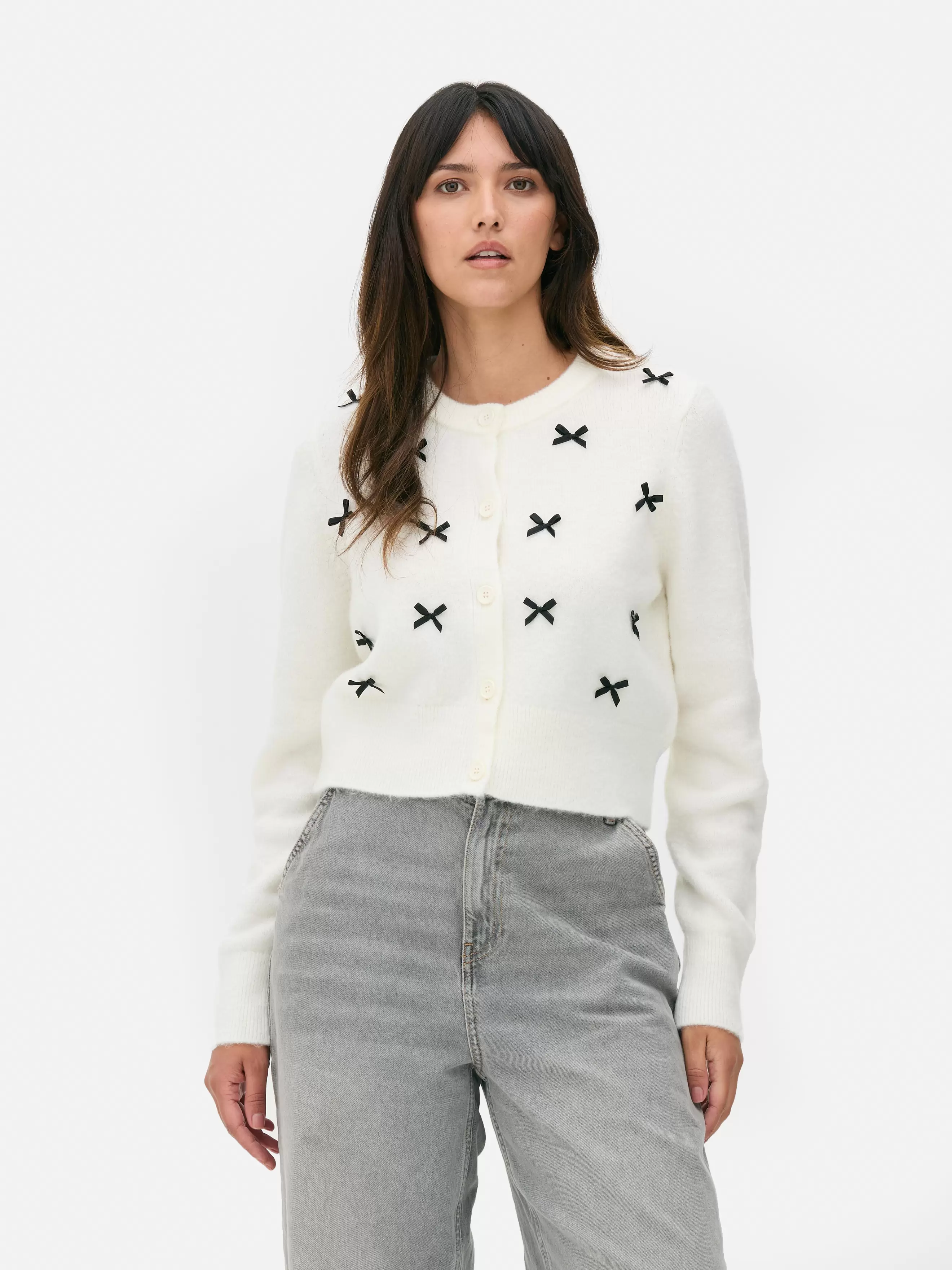 Bow Embellished Cardigan offers at £13 in Primark