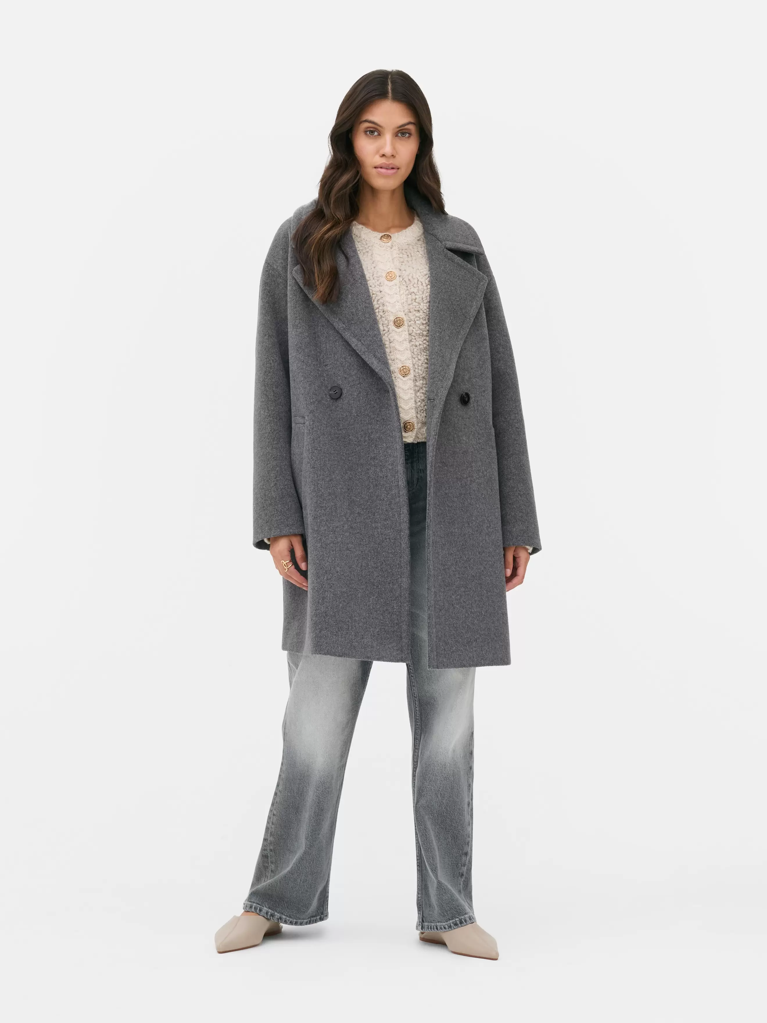 Paula Echevarría Double-Breasted Coat offers at £34 in Primark