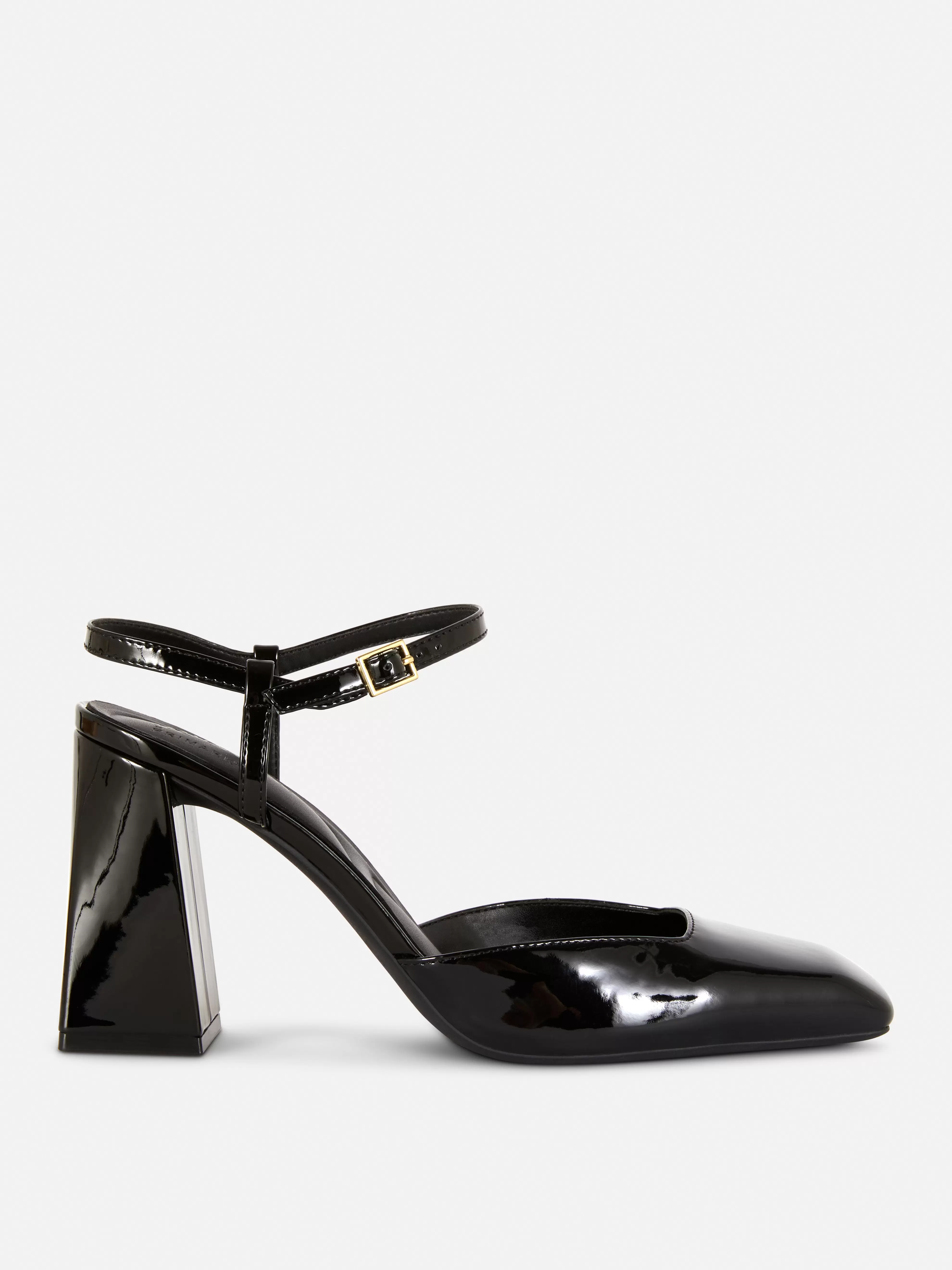 Rita Ora Square Toe Patent Block Heels offers at £16 in Primark