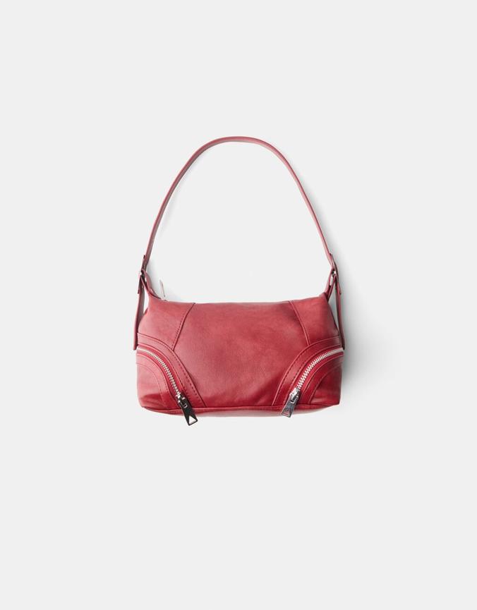 Shoulder bag with zips offers at £19.99 in Bershka