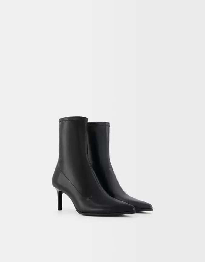 Fitted kitten heel ankle boots offers at £35.99 in Bershka