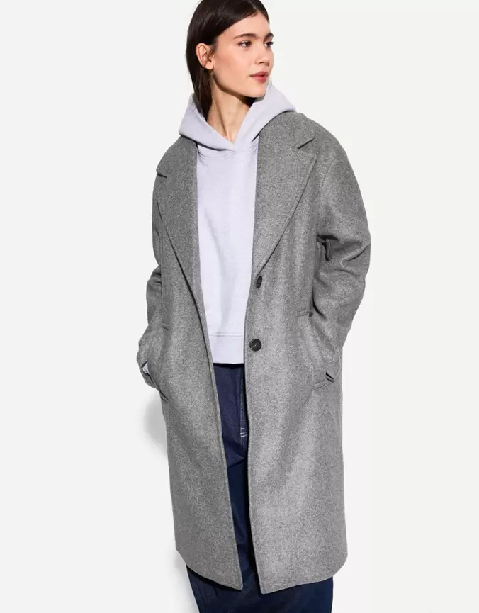 Long soft coat offers at £29.99 in Bershka