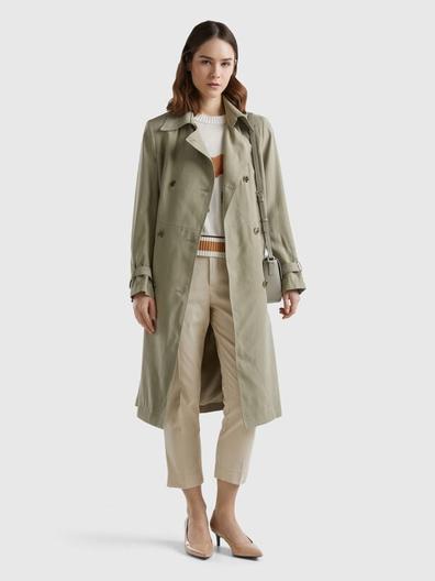 Double-breasted midi trench coat offers at £107.95 in United Colors Of Benetton